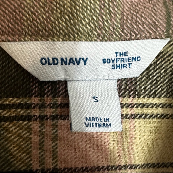 Old Navy The Boyfriend Shirt Plaid Flannel Cotton Button Down Long Sleeve READ - Picture 6 of 11